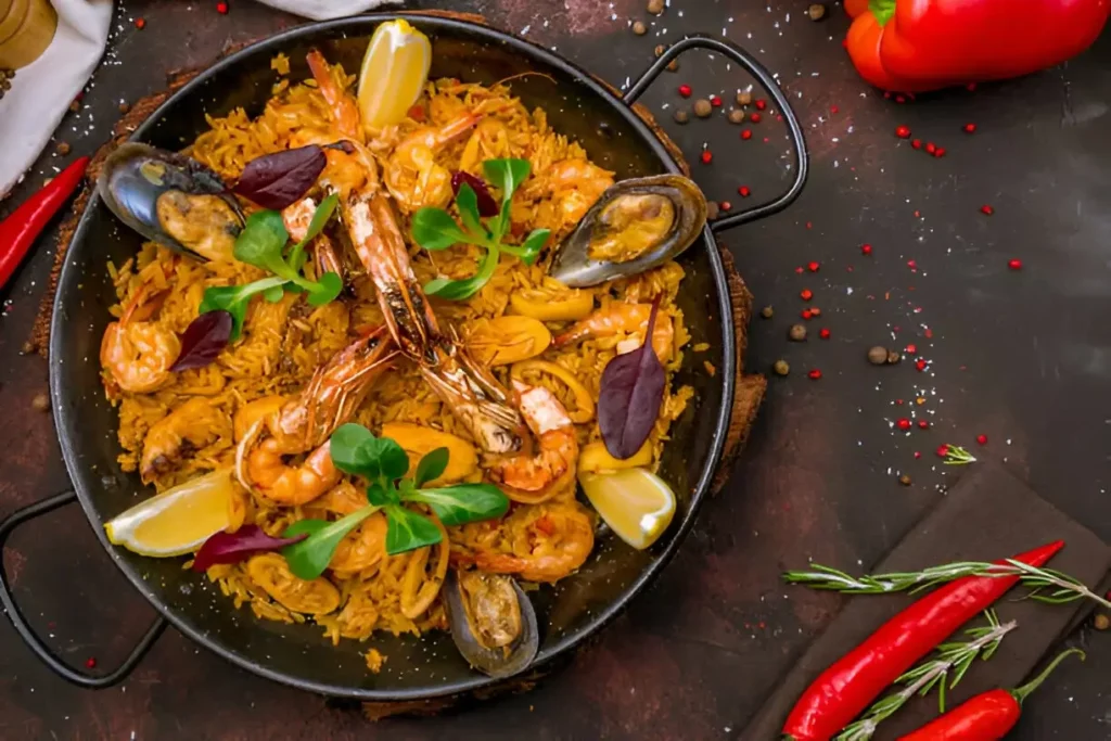 Traditional Paella recipe, Spanish Paella, How to make Paella, Paella Valenciana recipe, Seafood Paella recipe, Best Paella recipe, Authentic Paella, Paella ingredients, Easy Paella recipe, Paella cooking tips, Homemade Paella, Paella step-by-step, Saffron rice dish, Spanish cuisine, How to cook traditional Spanish Paella at home, Best seafood Paella recipe with step-by-step instructions, What is the secret to making authentic Paella Valenciana?, Easy homemade Paella recipe for beginners, The history and cultural significance of Spanish Paella.